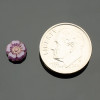Hibiscus Flower - 7mm Pink Opaline with Purple Bronze Finish