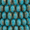 Rondelle (9x6mm) - Teal Turquoise Opaque with Picasso Finish