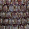 Rondelle (9x6mm) - Plum Purple and Sapphire Blue Transparent Mix with Picasso Finish