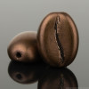 Coffee Bean 11x8mm - Dark Bronze Metallic Satin Finish