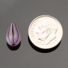 Melon Drop (13x8mm) - Lilac Purple Opaline with Dark Bronze Wash