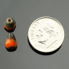 Faceted Drop - Bottom Cut - Orange Opaline with Picasso Finish