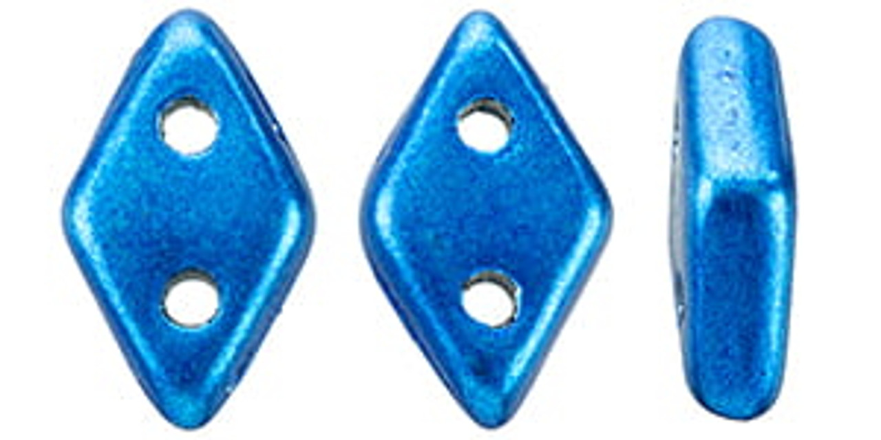 2-Hole Diamond Beads SATURATED METALLIC NEBULAS BLUE