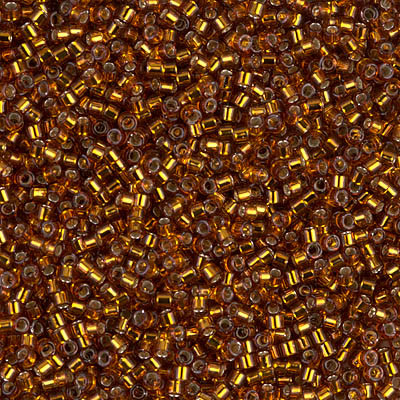 Delica Seed Bead - #0144 Dark Topaz Transparent Silver-Lined