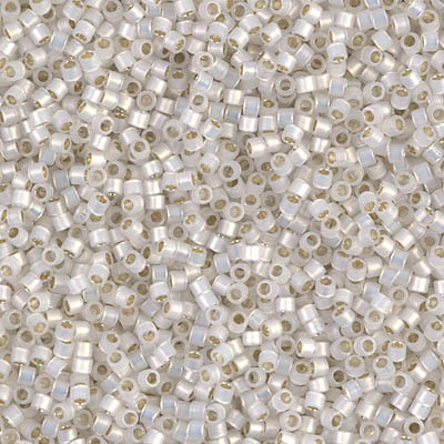 Delica Seed Bead - #0221 Gilt / White Opal Inside Color Lined