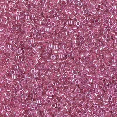 Delica Seed Bead - #0902 Peony Pink Inside Color Lined Sparkle