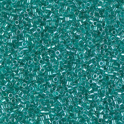 Delica Seed Bead - #0904 Aqua Green Inside Color Lined Sparkle