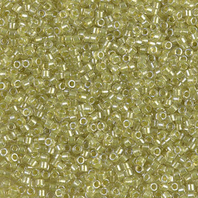Delica Seed Bead - #0910 Yellow Green Inside Color Lined Sparkle