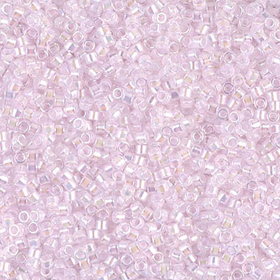 Delica Seed Bead - #0055 Pink Inside Color Lined Rainbow