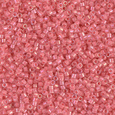 Delica Seed Bead - #0070 Coral Inside Color Lined Luster