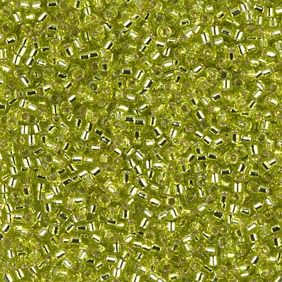 Delica Seed Bead - #0147 Chartreuse Transparent Silver-Lined