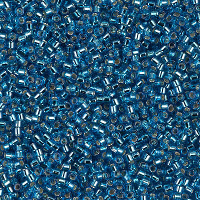 Delica Seed Bead - #0149 Capri Blue Transparent Silver-Lined