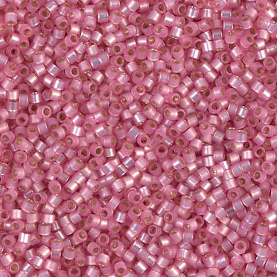 Delica Seed Bead - #0625 Dyed Rose Transparent Silver-Lined Alabaster