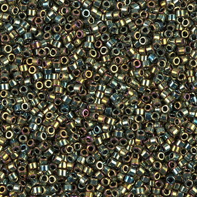 Delica Seed Bead - #0024 Olive Green Metallic Rainbow