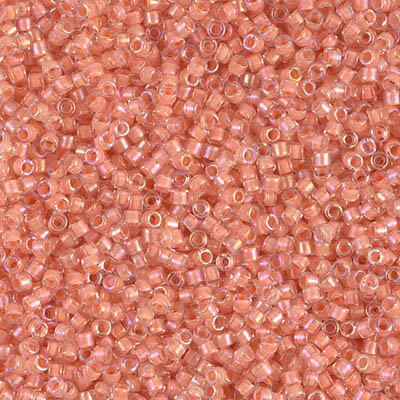 Delica Seed Bead - #0068 Peach Inside Color Lined Luster