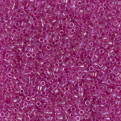 Delica Seed Bead - #0074 Fuchsia Inside Color Lined Rainbow