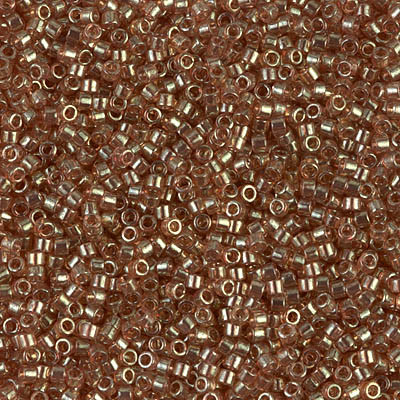 Delica Seed Bead - #0102 Peach Topaz Transparent Gold Luster