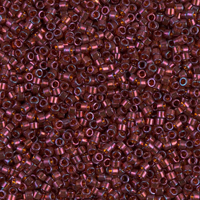 Delica Seed Bead - #0120 Dark Topaz Claret Transparent Luster