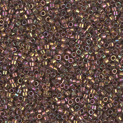 Delica Seed Bead - #0126 Cinnamon Transparent Gold Luster Rainbow