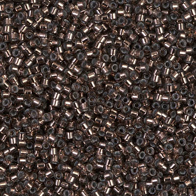 Delica Seed Bead - #0184 Dark Taupe Transparent Silver-Lined