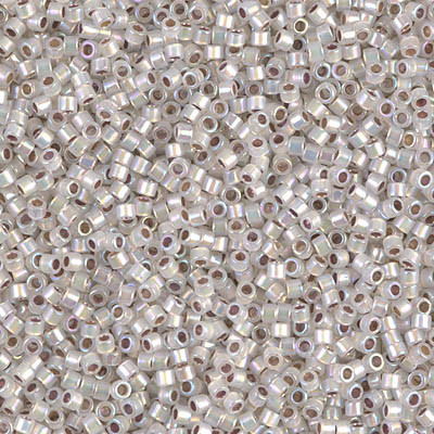 Delica Seed Bead - #0223 Opal Transparent Silver-Lined Rainbow