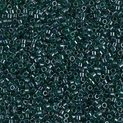 Delica Seed Bead - #0275 Emerald Inside Color Lined Luster
