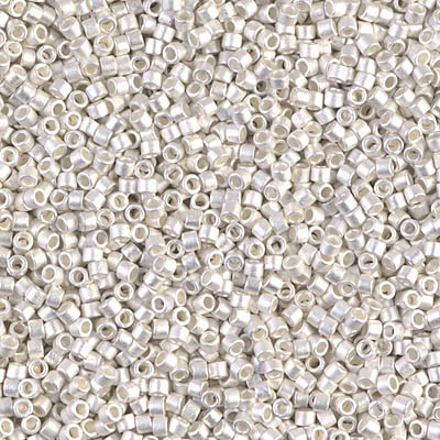 Delica Seed Bead - #0551F Bright Sterling Plated Matte