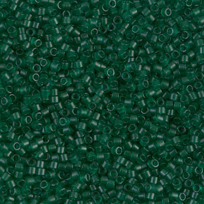 Delica Seed Bead - #0776 Dyed Emerald Transparent Semi-Matte