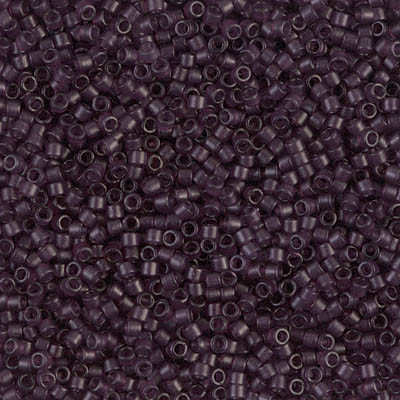Delica Seed Bead - #0784 Dyed Dark Smoky Amethyst Transparent Semi-Matte