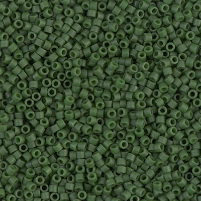 Delica Seed Bead - #0797 Dyed Jade Green Opaque Semi-Matte