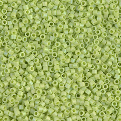 Delica Seed Bead - #0876 Chartreuse Opaque Rainbow Matte