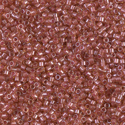 Delica Seed Bead - #0913 Salmon / Topaz Inside Color Lined Sparkle