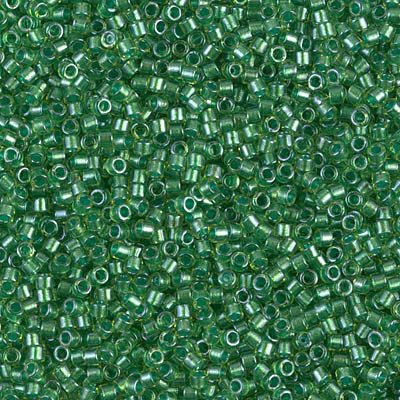 Delica Seed Bead - #0916 Green / Chartreuse Inside Color Lined Sparkle