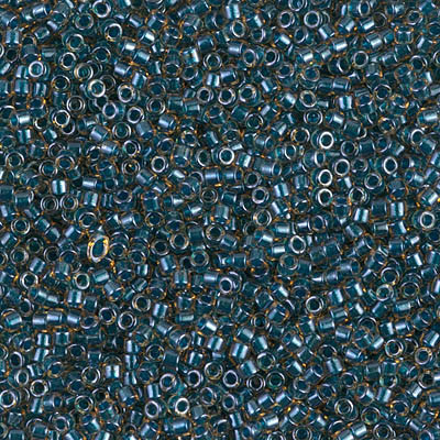 Delica Seed Bead - #0921 Blue / Topaz Inside Color Lined Sparkle