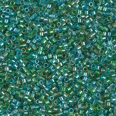 Delica Seed Bead - #0984 Aqua Fresco Mix Inside Color Lined Sparkle