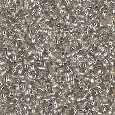 Delica Seed Bead - #1211 Gray Mist Transparent Silver-Lined