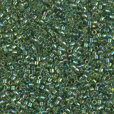 Delica Seed Bead - #1247 Olive Transparent Rainbow