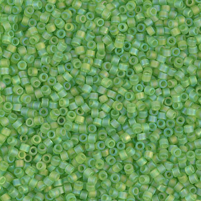 Delica Seed Bead - #1281 Lime Transparent Rainbow Matte