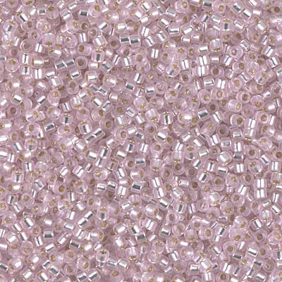Delica Seed Bead - #1335 Dyed Pink Transparent Silver-Lined