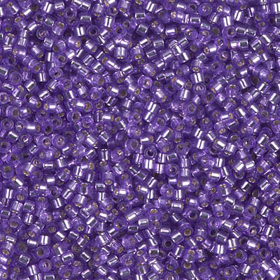 Delica Seed Bead - #1347 Dyed Purple Transparent Silver-Lined