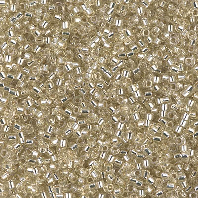 Delica Seed Bead - #1432 Pale Yellow Transparent Silver-Lined - *Discontinued*