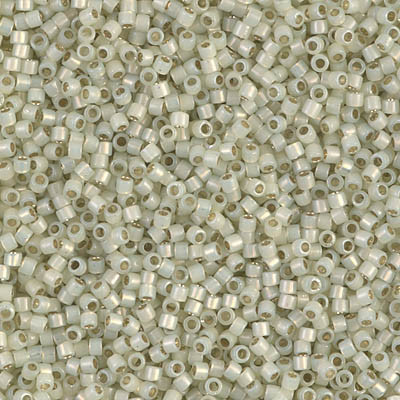 Delica Seed Bead - #1453 Pale Lime Opal Silver-Lined - *Discontinued*