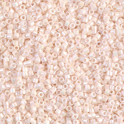 Delica Seed Bead - #1500 Bisque White Opaque Rainbow - *Discontinued*