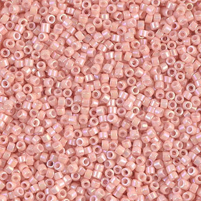 Delica Seed Bead - #1503 Light Salmon Opaque Rainbow - *Discontinued*