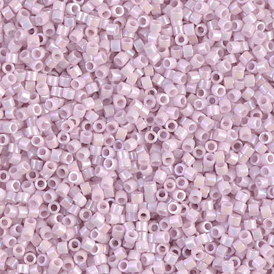 Delica Seed Bead - #1504 Pale Rose Opaque Rainbow - *Discontinued*