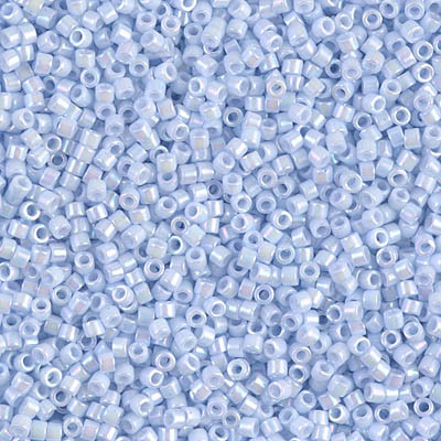 Delica Seed Bead - #1507 Light Sky Blue Opaque Rainbow - *Discontinued*