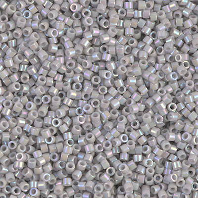 Delica Seed Bead - #1508 Light Smoke Opaque Rainbow - *Discontinued*