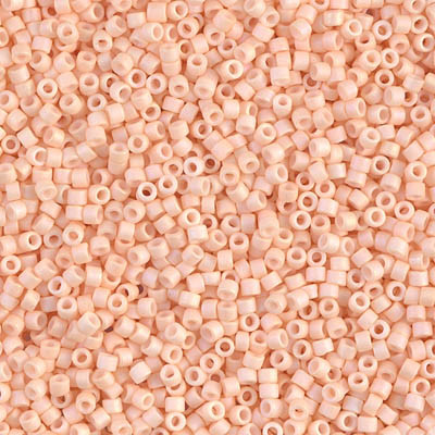 Delica Seed Bead - #1522 Light Peach Opaque Rainbow Matte - *Discontinued*