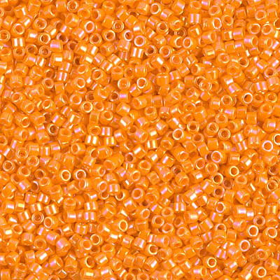 Delica Seed Bead - #1573 Mandarin Opaque Rainbow