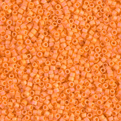 Delica Seed Bead - #1593 Mandarin Opaque Rainbow Matte